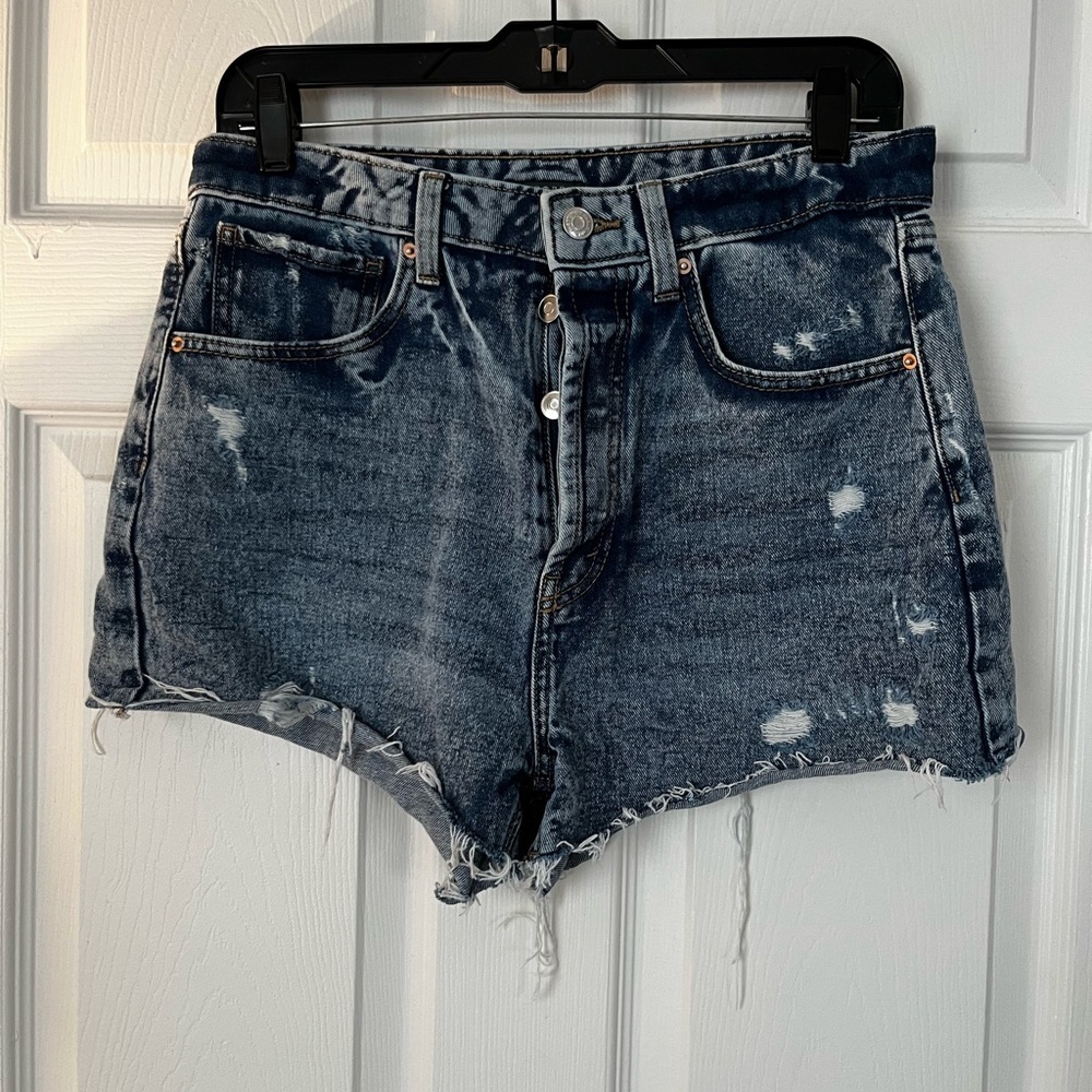 Wild Fable Button Fly Medium Distressed Denim Shorts Size 8